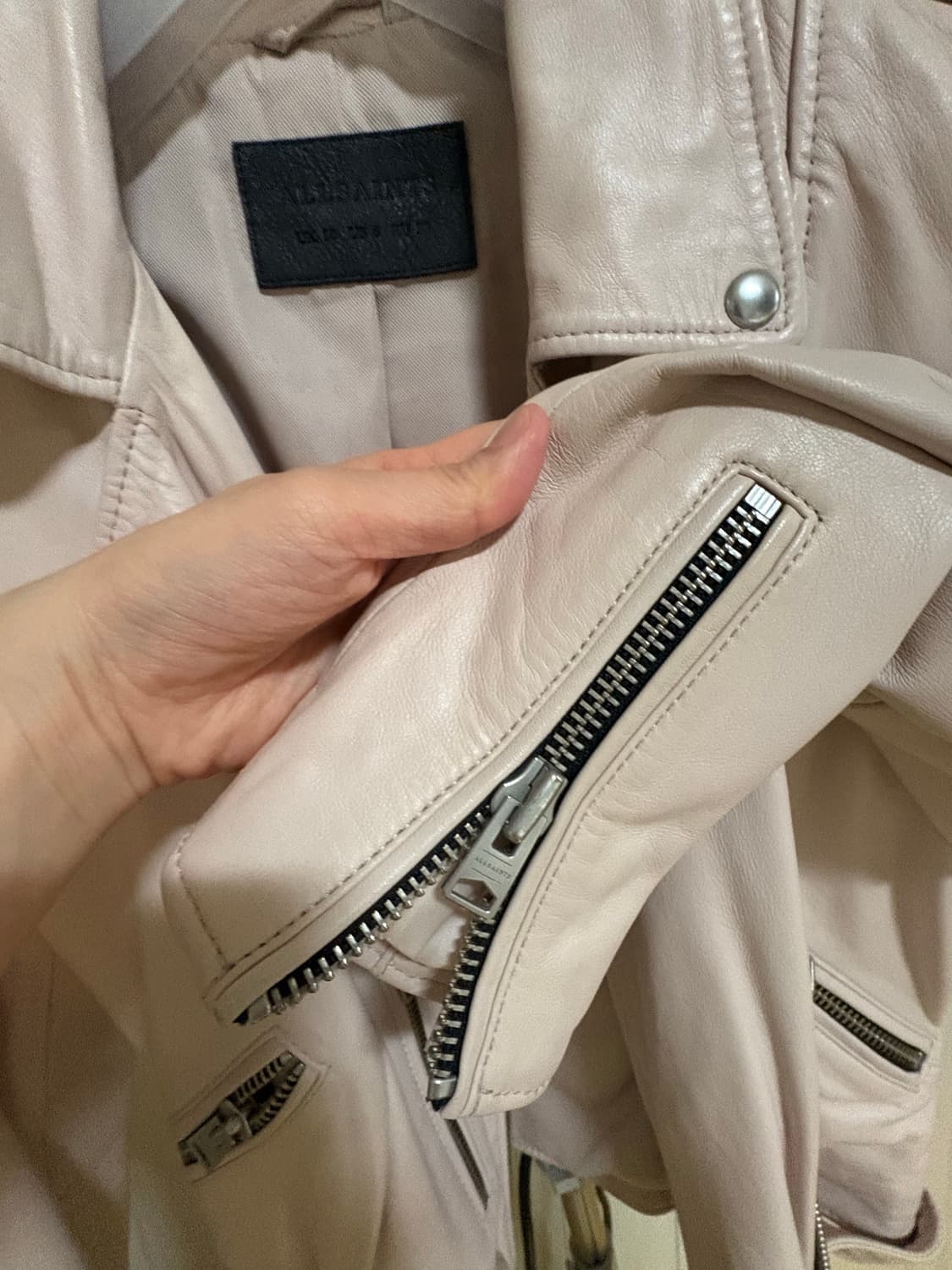 올세인츠 발펀 라이더쟈켓 베이비핑크 55(uk10) 상품이미지2