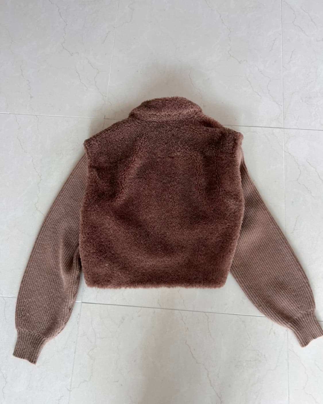 Maje 마쥬 페이크퍼 니트 블루종 브라운 자켓 상품이미지2