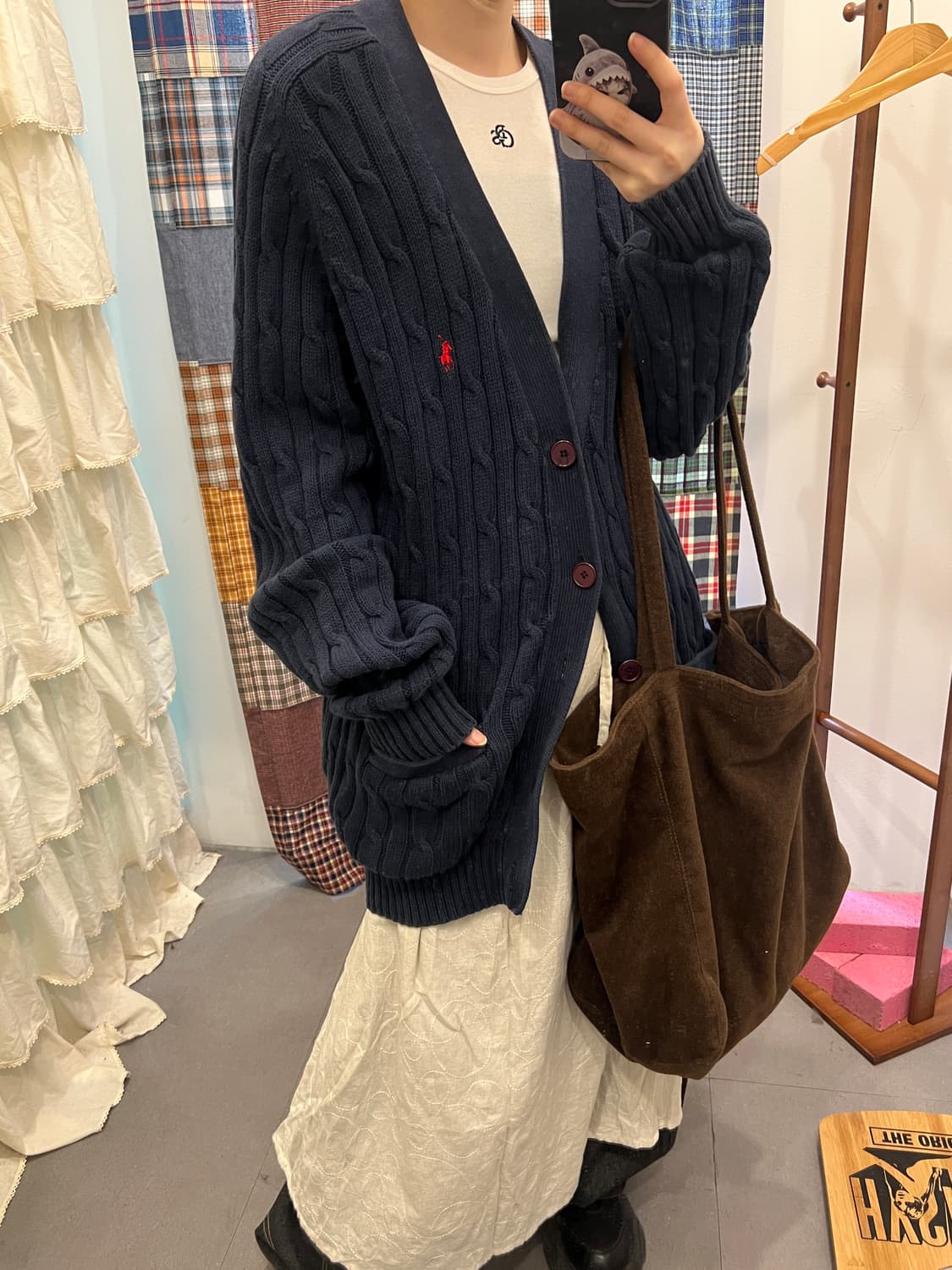 폴로 꽈배기 네이비 가디건 상품이미지6