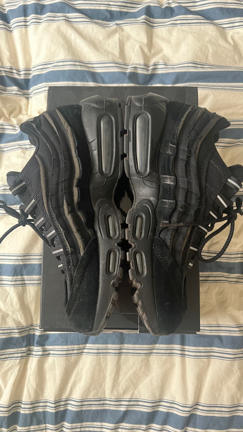 [260] 나이키 꼼데가르송 옴므 플러스 에어맥스 95 블랙 상품이미지5