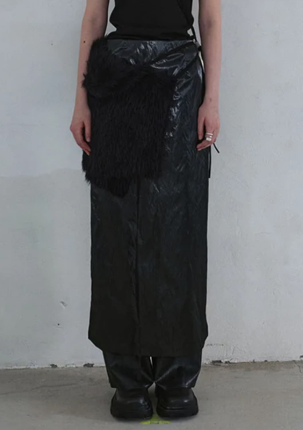 낫띵에브리띵 맥시 슬릿 스커트 블랙 상품이미지1