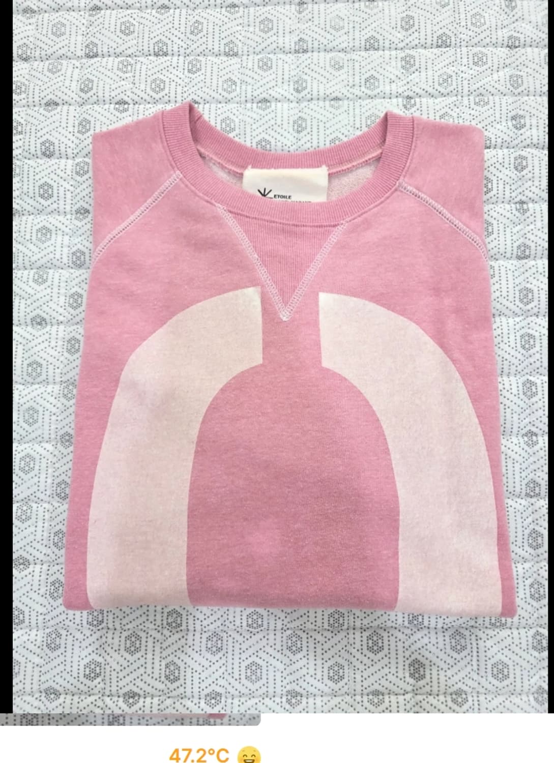 분홍색 O자 맨투맨 티셔츠 ~55반 상품이미지1