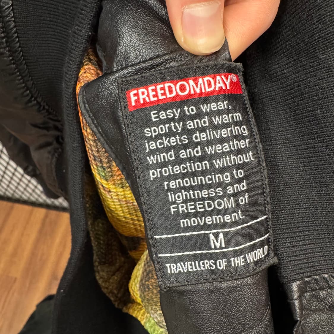 ITA VINTAGE 레더 블루종 전면 집업 포켓 포인트 블랙 상품이미지8