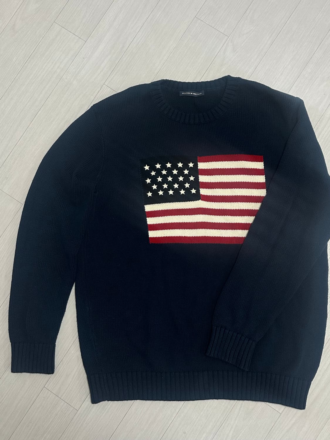 브랜디멜빌 성조기 니트 네이비 상품이미지2