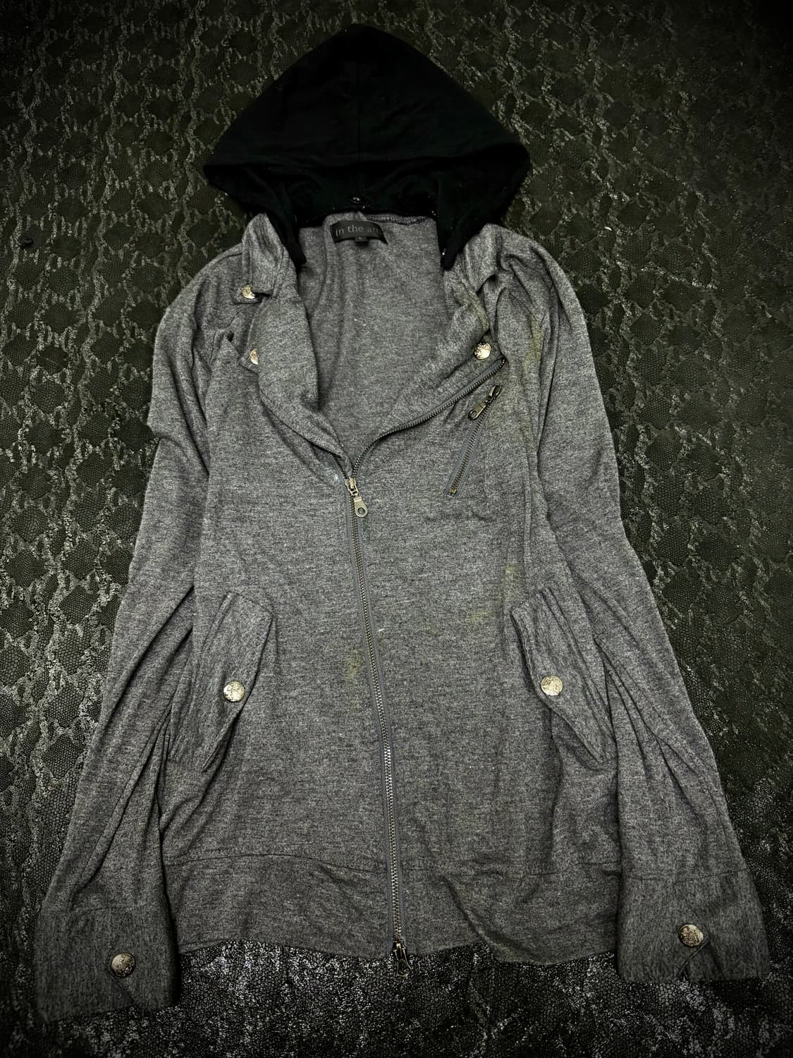“IN THE ATTIC” 00’s Grey Side Zipper Hoo 상품이미지1