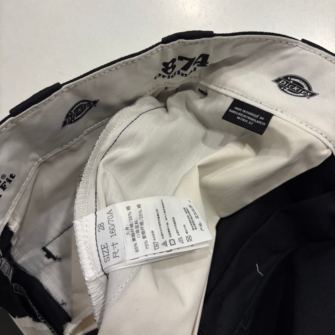 [28] 디키즈 874 블랙 Original 새상품 워크 팬츠 D9 상품이미지6