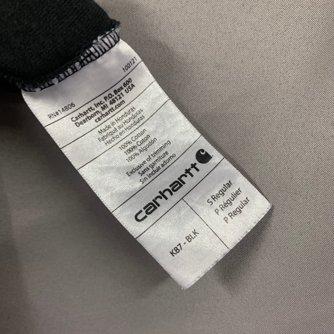 S 칼하트 오리지널핏 K87 포켓 반팔티 상품이미지5
