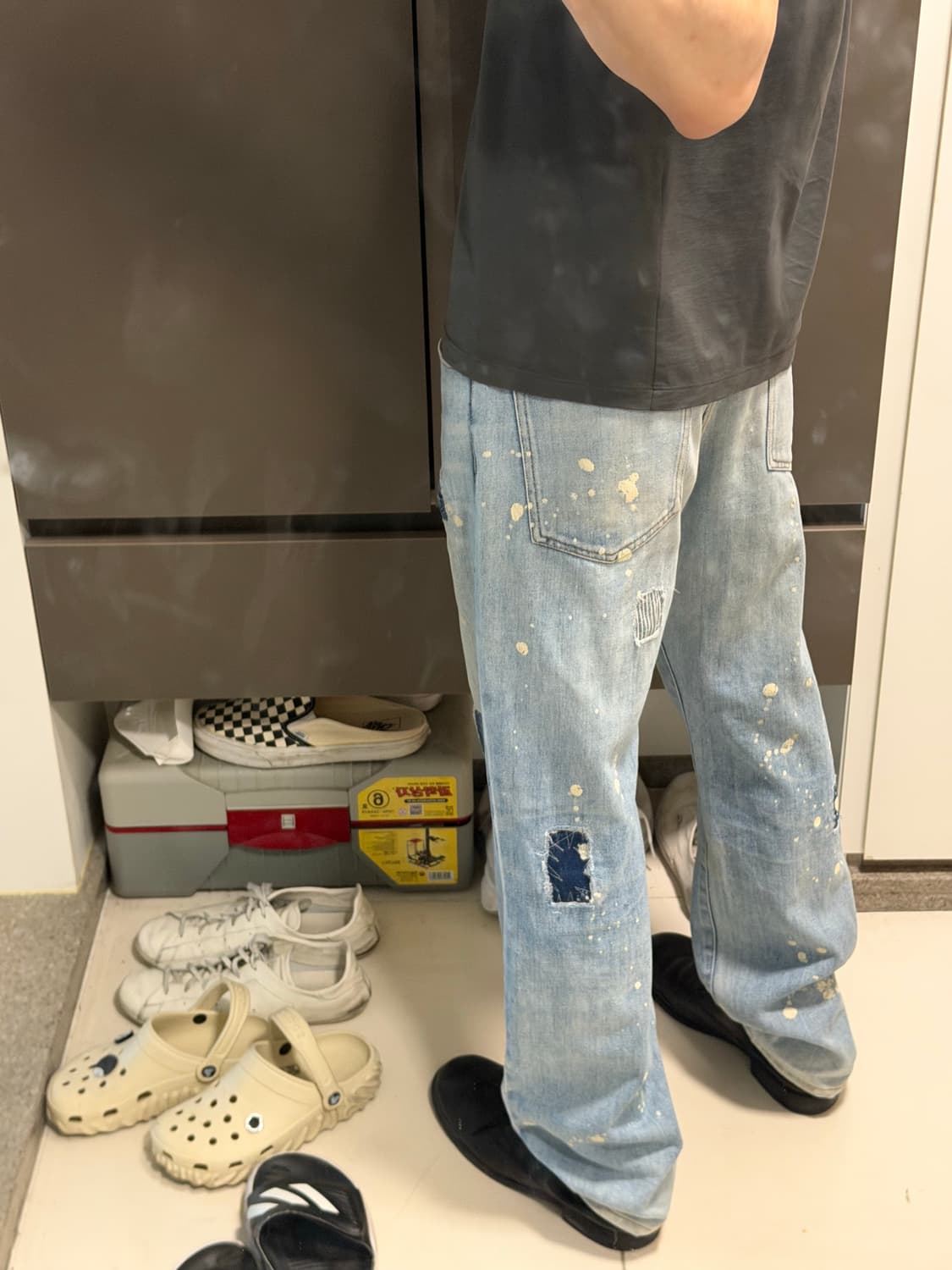 patch denim pants 상품이미지1