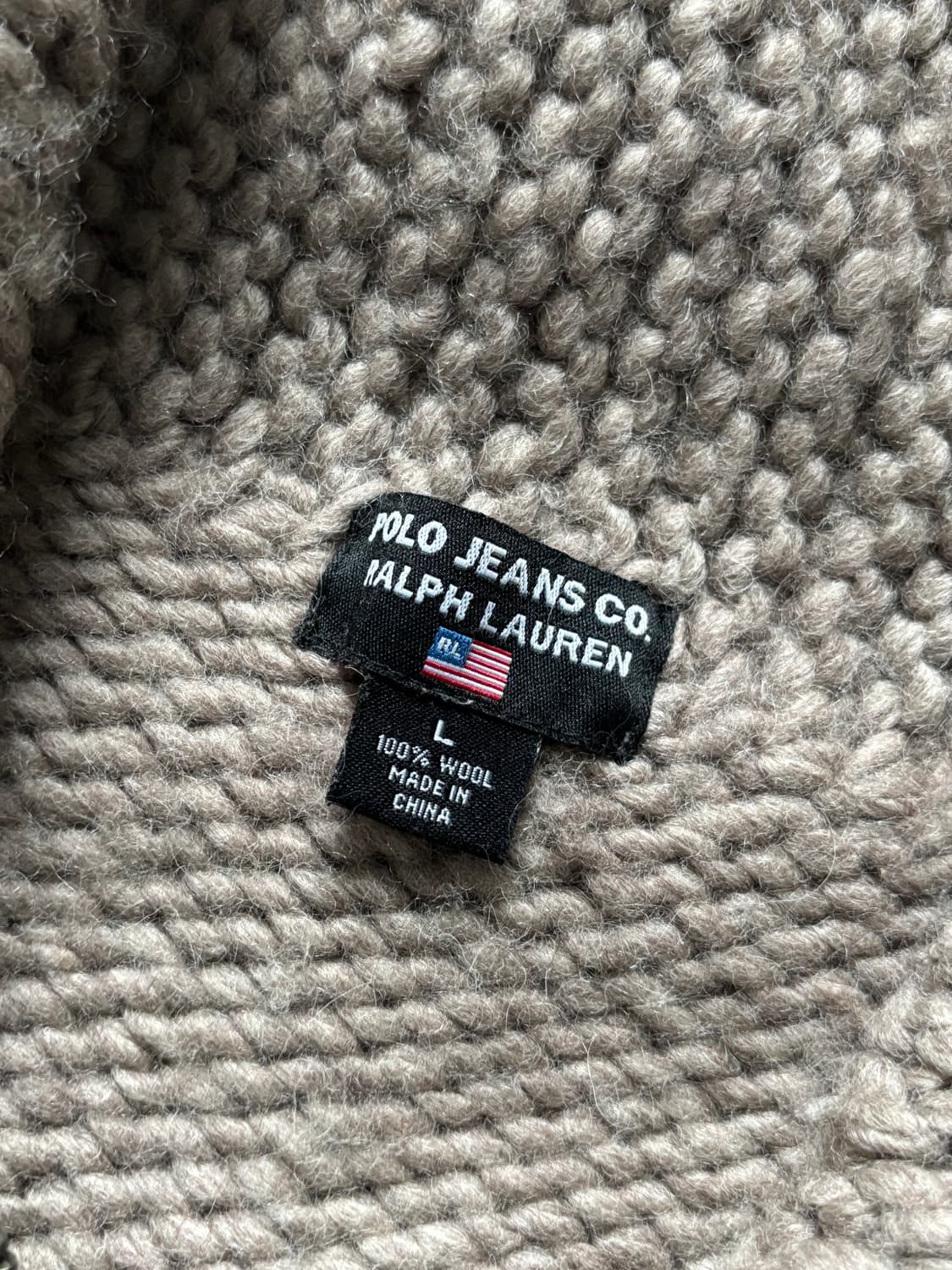 Polo 폴로 진스 헤비 울 코위찬 니트 집업  상품이미지7