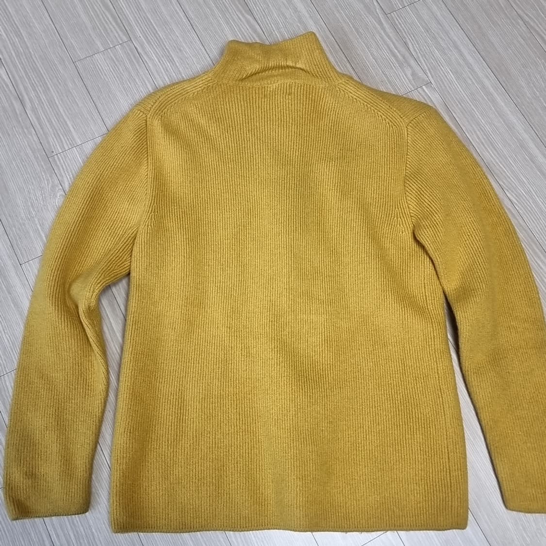인터메조 골지 니트 짚업 가디건 옐로우(100) 상품이미지4