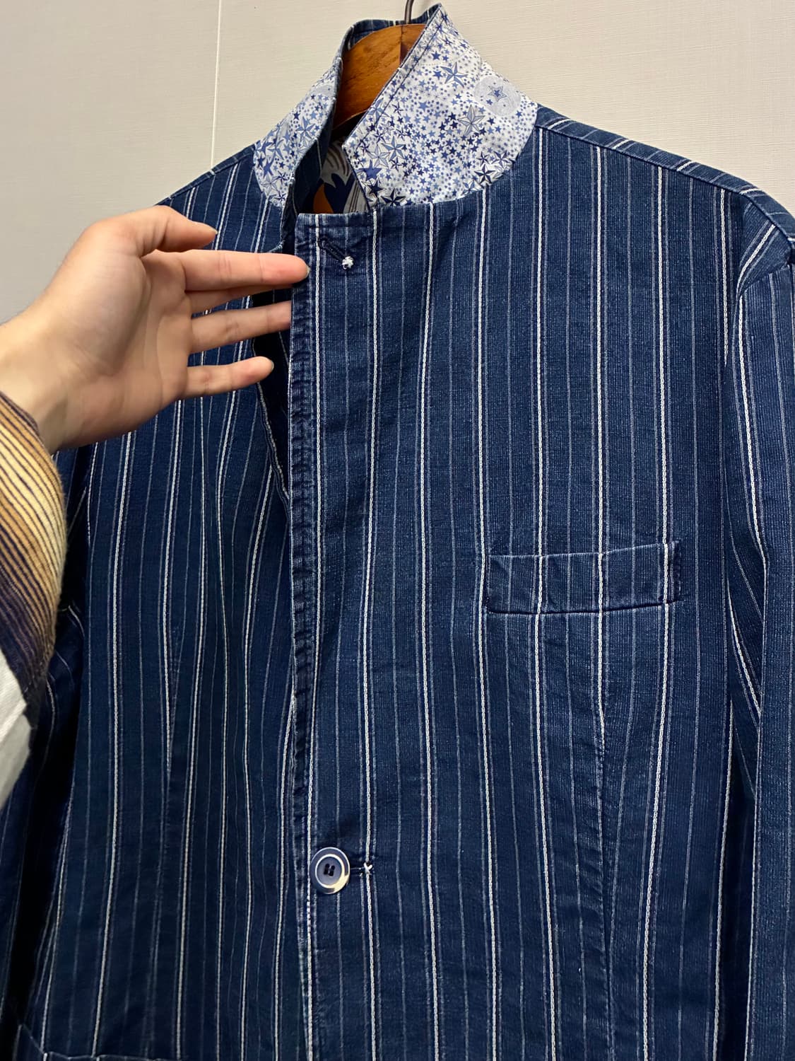 (L~XL)BOB italy 비오비 리넨 스트라이프 블레이저 자켓 상품이미지4