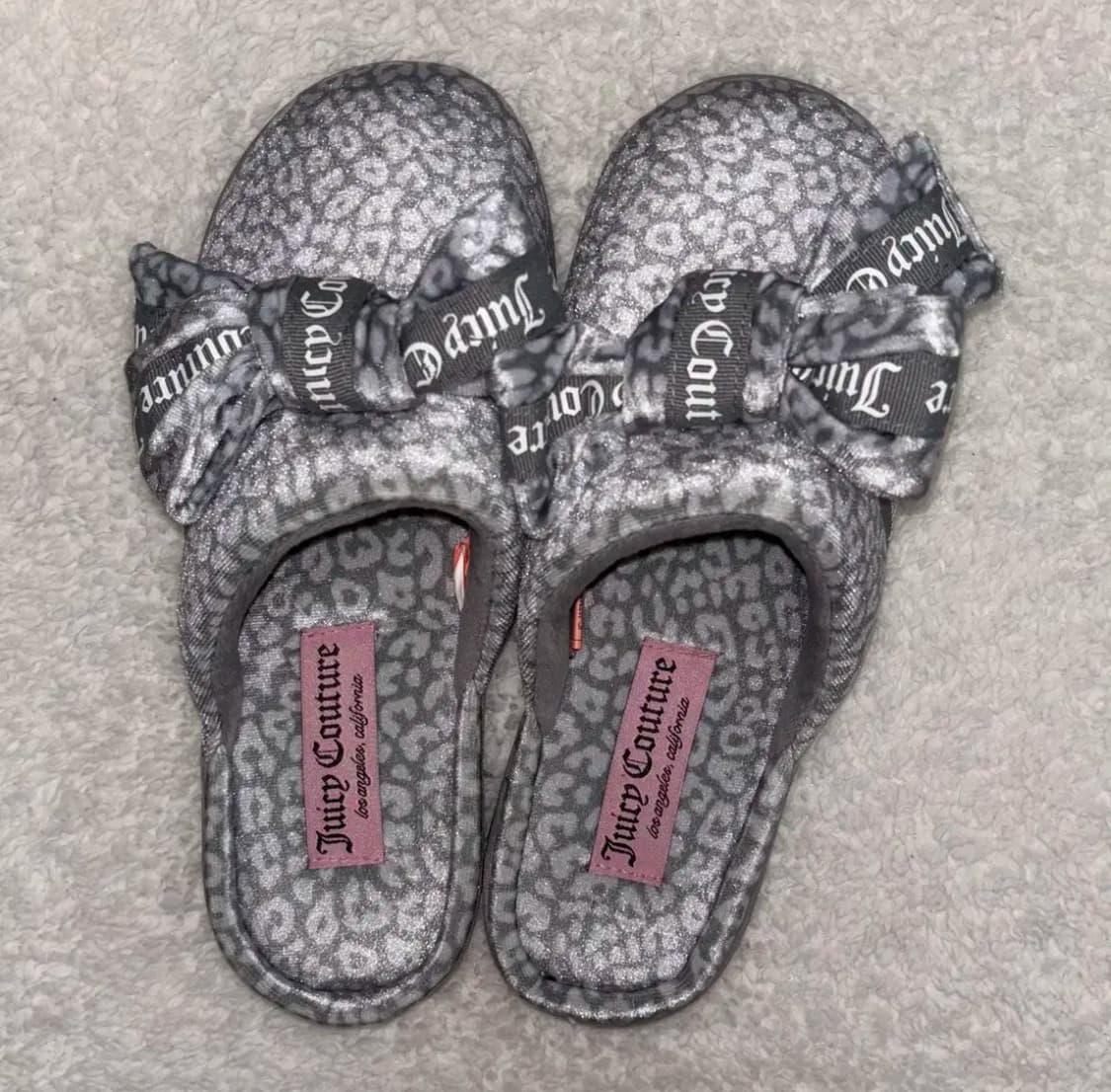 쥬시꾸뛰르 리본 갸루 털 실내 슬리퍼 빈티지 상품이미지1