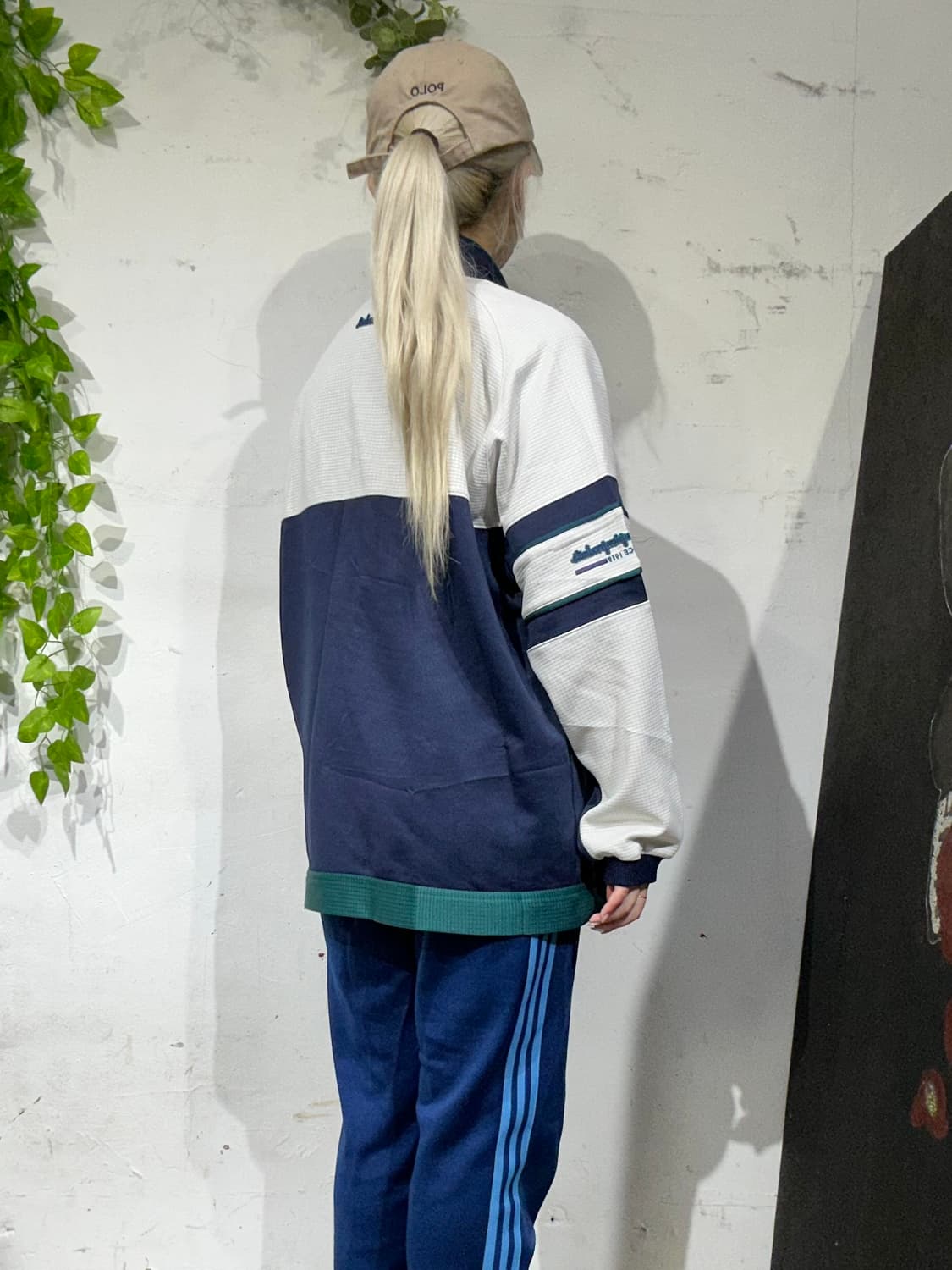 챔피온 일본판 네이비 오버핏 져지 올드스쿨 트랙탑 M 상품이미지3