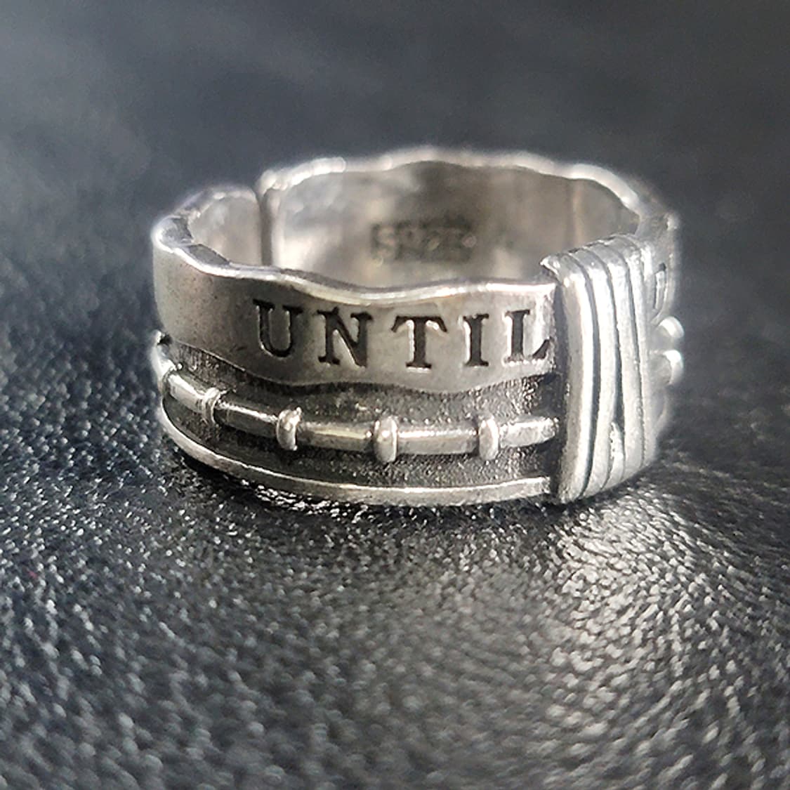 Until Death 실버 남자 엔틱 빈티지 명품 고대 스트릿 매듭 반지 상품이미지2