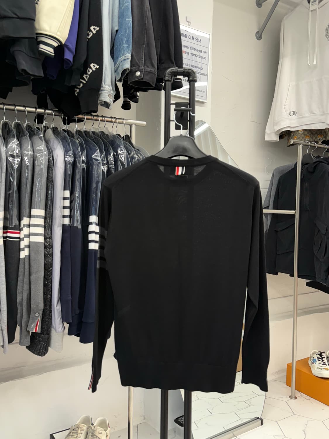 [3] 톰브라운 사선완장 메리노 울 니트 상품이미지2