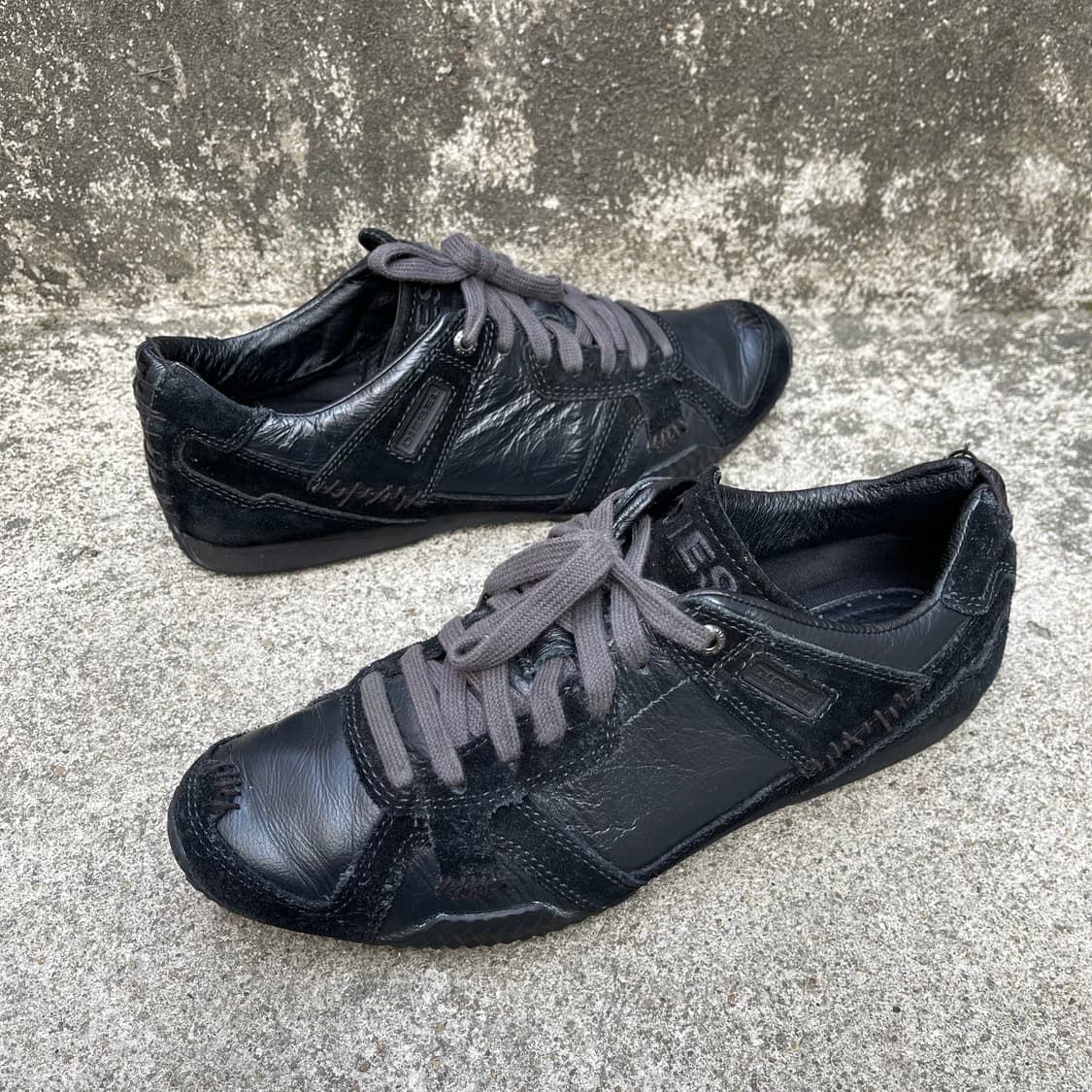 [270] DIESEL VTG 가죽/스웨이드 블랙 스니커즈 상품이미지2