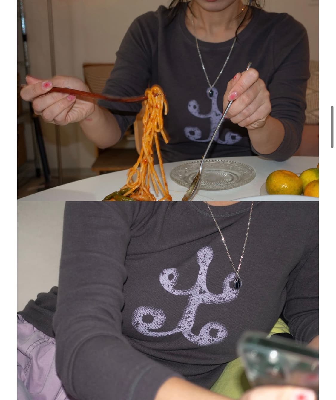 한아조 네옷내옷 시리즈 그레이브라운 티셔츠 품절템 상품이미지1