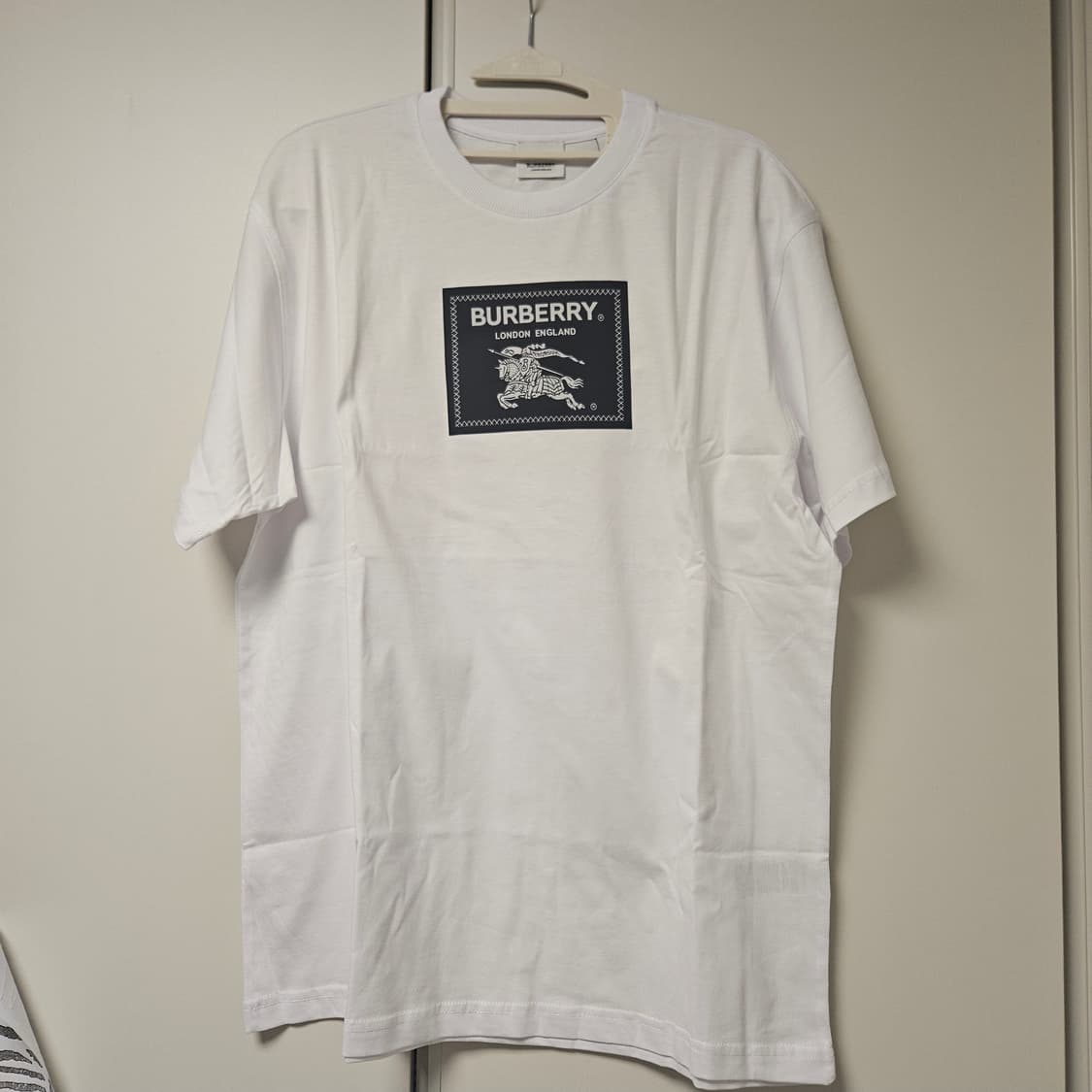버버리 프로섬 라벨 코튼 티셔츠 화이트 M 상품이미지1