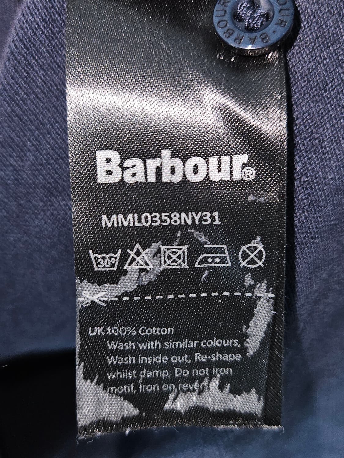 바버 Barbour 폴로 자수로고 반팔 카라티 pk 피케티 네이비 M 상품이미지4
