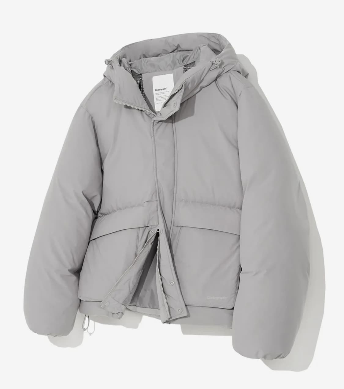 코드그라피 RDS 유틸리티 덕다운 후드 숏패딩_쿨그레이 S 상품이미지1