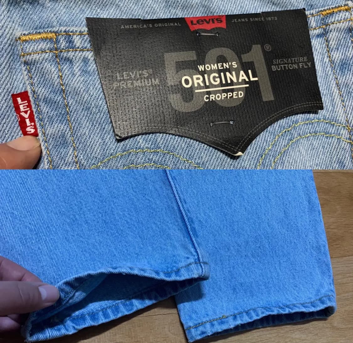 LEVIS 리바이스 프리미엄 501 크롭 데님팬츠(코튼)27 사이즈 상품이미지10