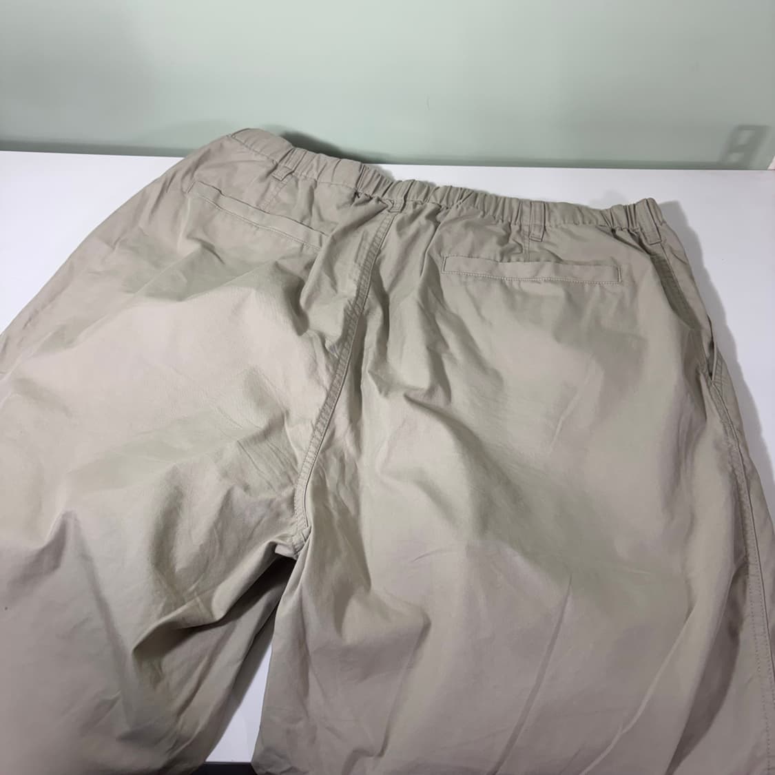 3XL 유니클로 베이지 세미와이드 파라슈트팬츠 상품이미지4