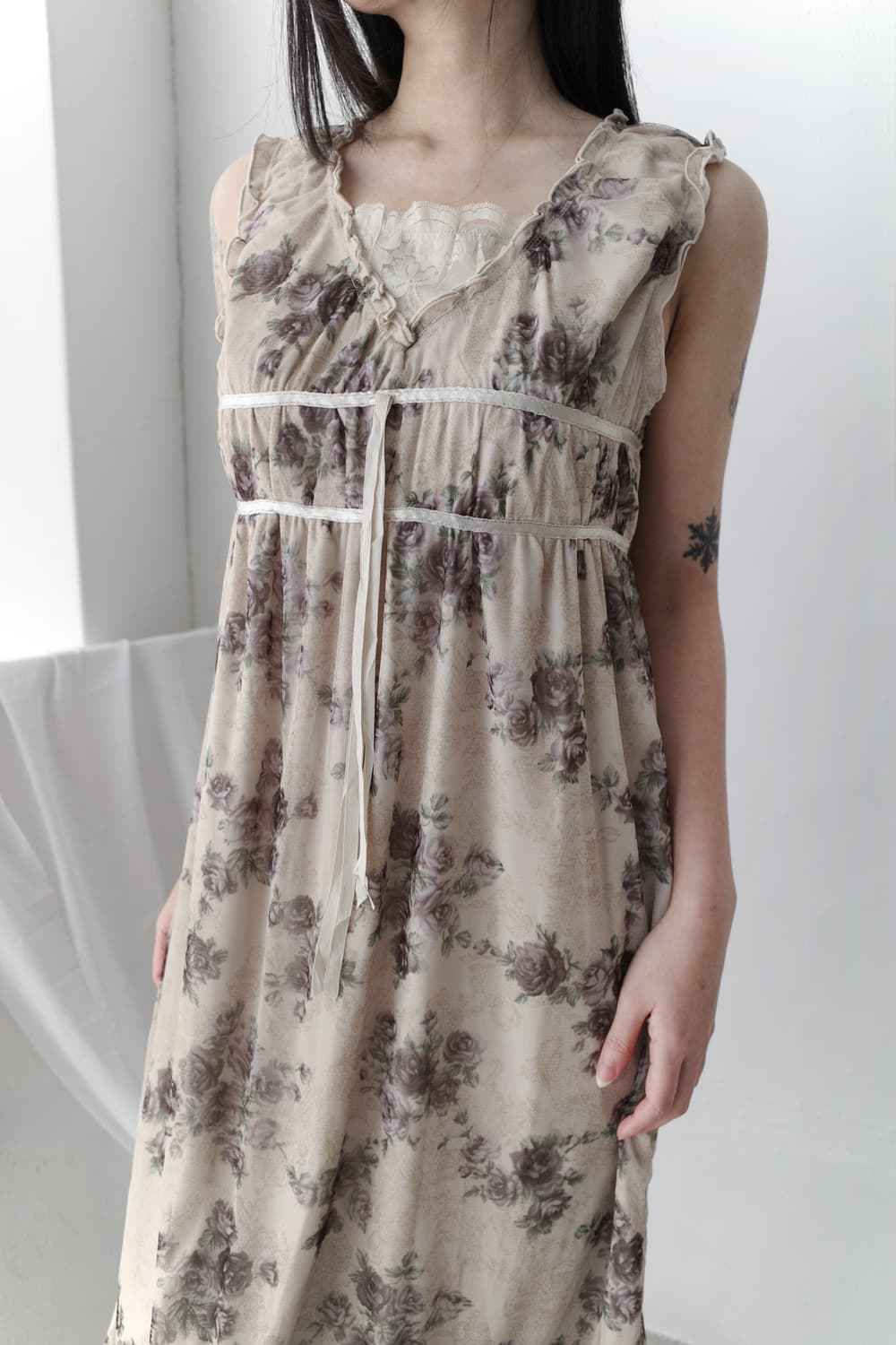 flower lace sleeveless dress  상품이미지6