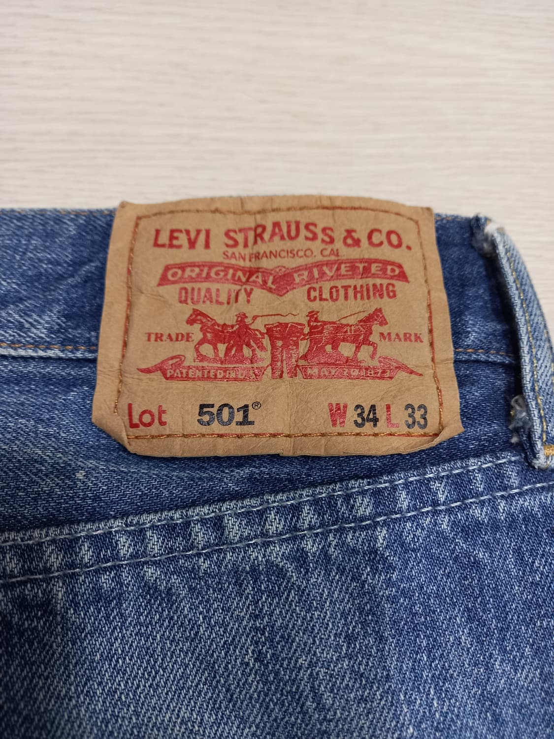 34 리바이스501 1966에디션 데미지워싱 일자진 34-567 상품이미지5