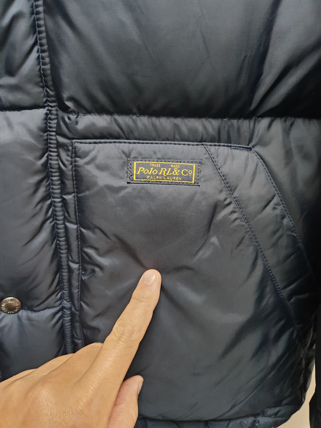 [m/95~100] 폴로 푸퍼 후드패딩 네이비 상품이미지3