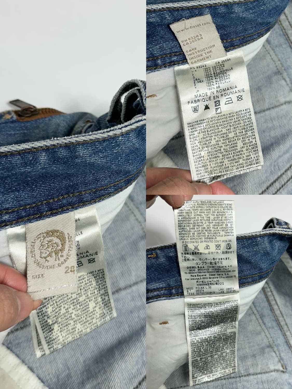 디젤 포이악 워싱 슬림 스트레이트 데님팬츠 청바지 상품이미지10