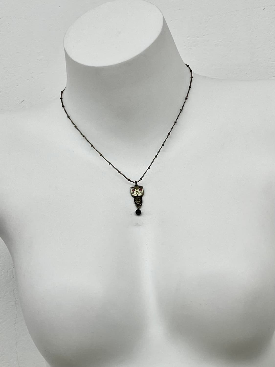 y2k 부엉이 큐빅 네크리스 상품이미지3