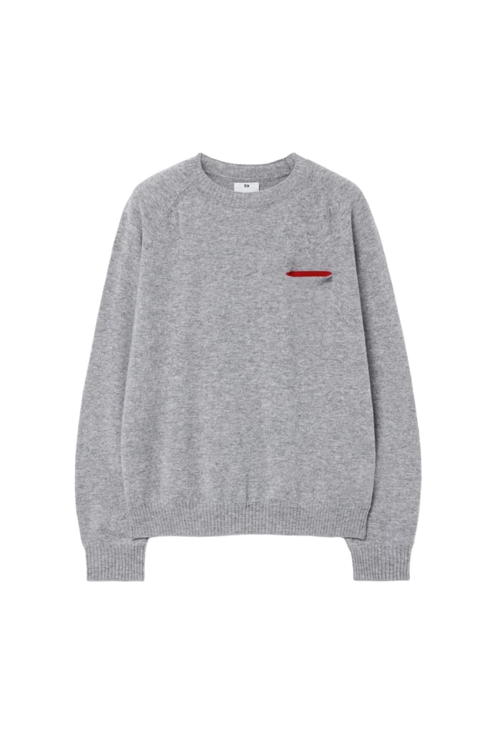 a.ta 에이타 HEARTCUT KNIT(GREY/RED)  상품이미지1
