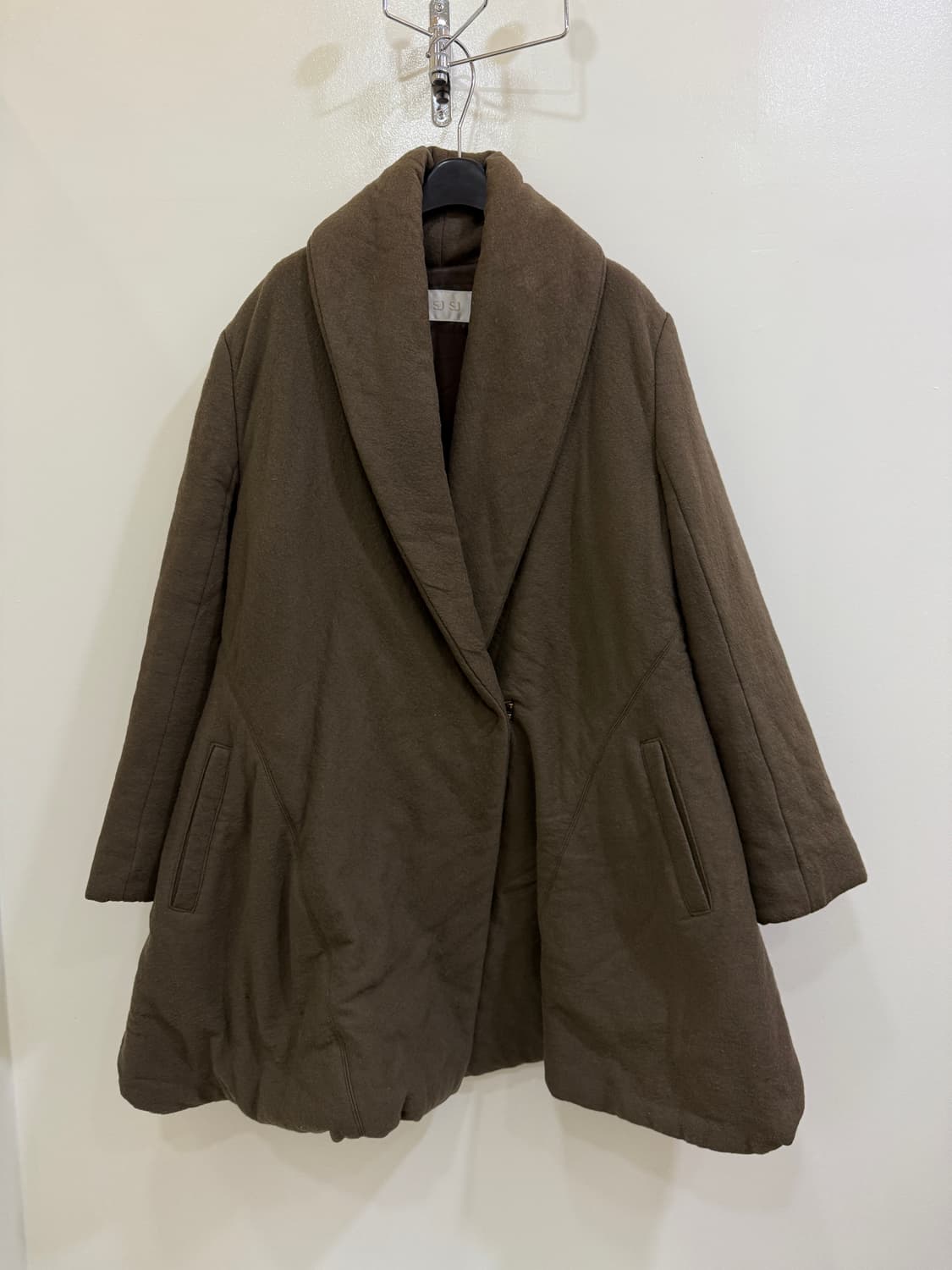 한섬 sjsj 브라운 패딩 코트 정품 상품이미지1