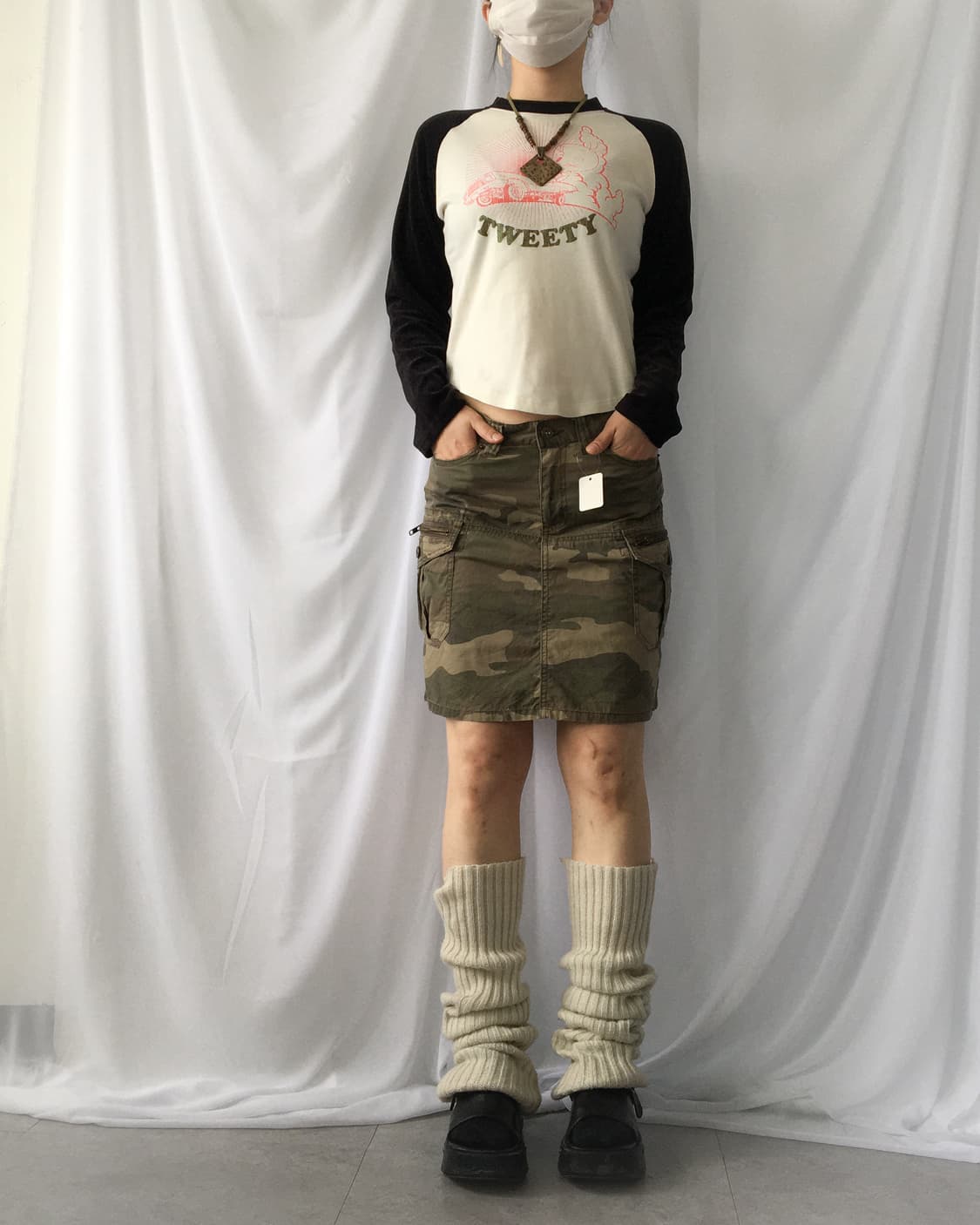 Camo pattern mini skirt 상품이미지5