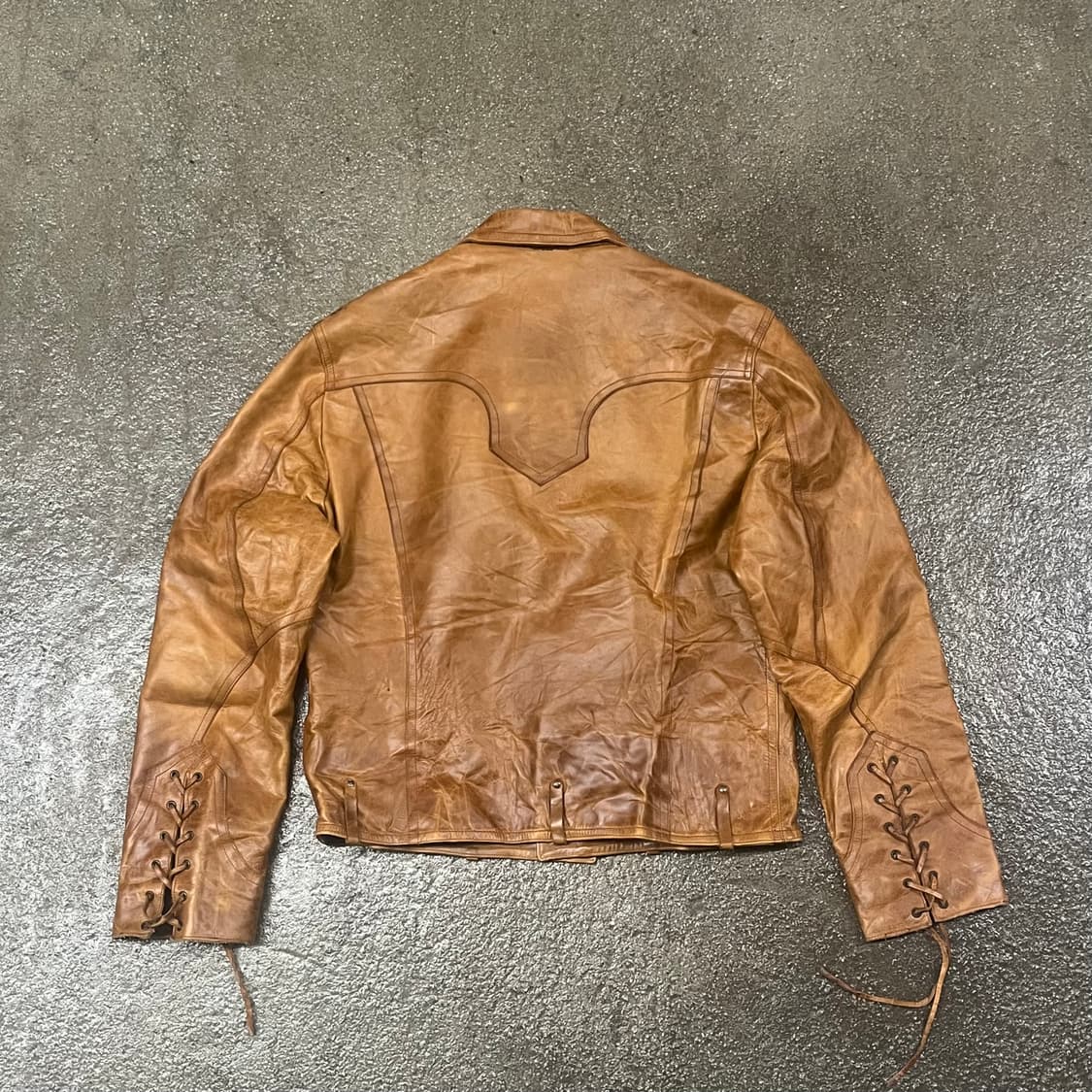 빈티지 웨스턴 레더 자켓 (100) 상품이미지5