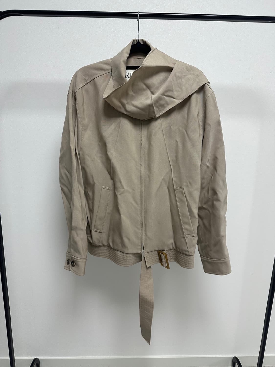 렉토 스카프 디태일 헤링턴 점퍼 세피아 베이지 상품이미지2