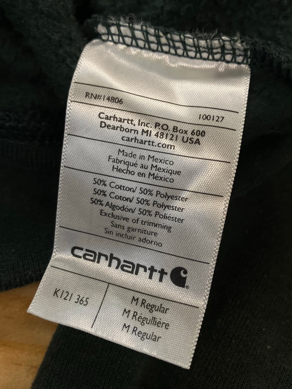 칼하트 후드티 그린 M  #csz2618 상품이미지6