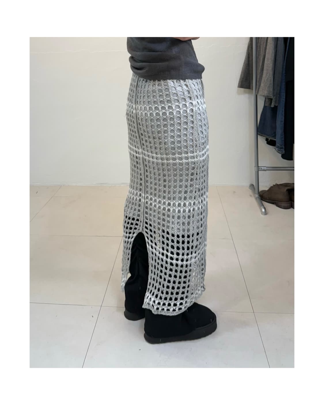 빈티지 펀칭 스커트 상품이미지2