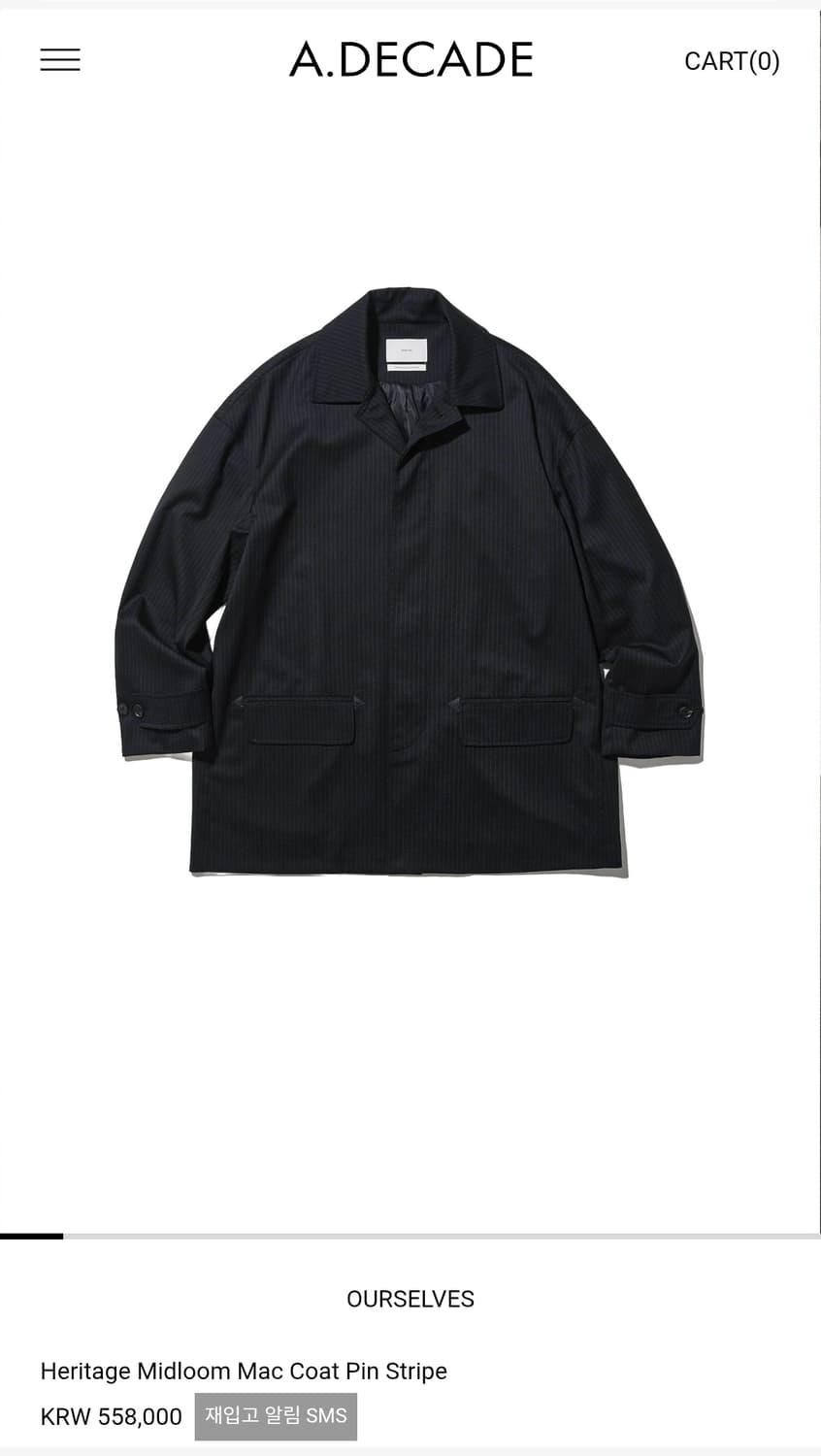 아워셀브스 숏 맥코트 핀스트라이프 상품이미지1