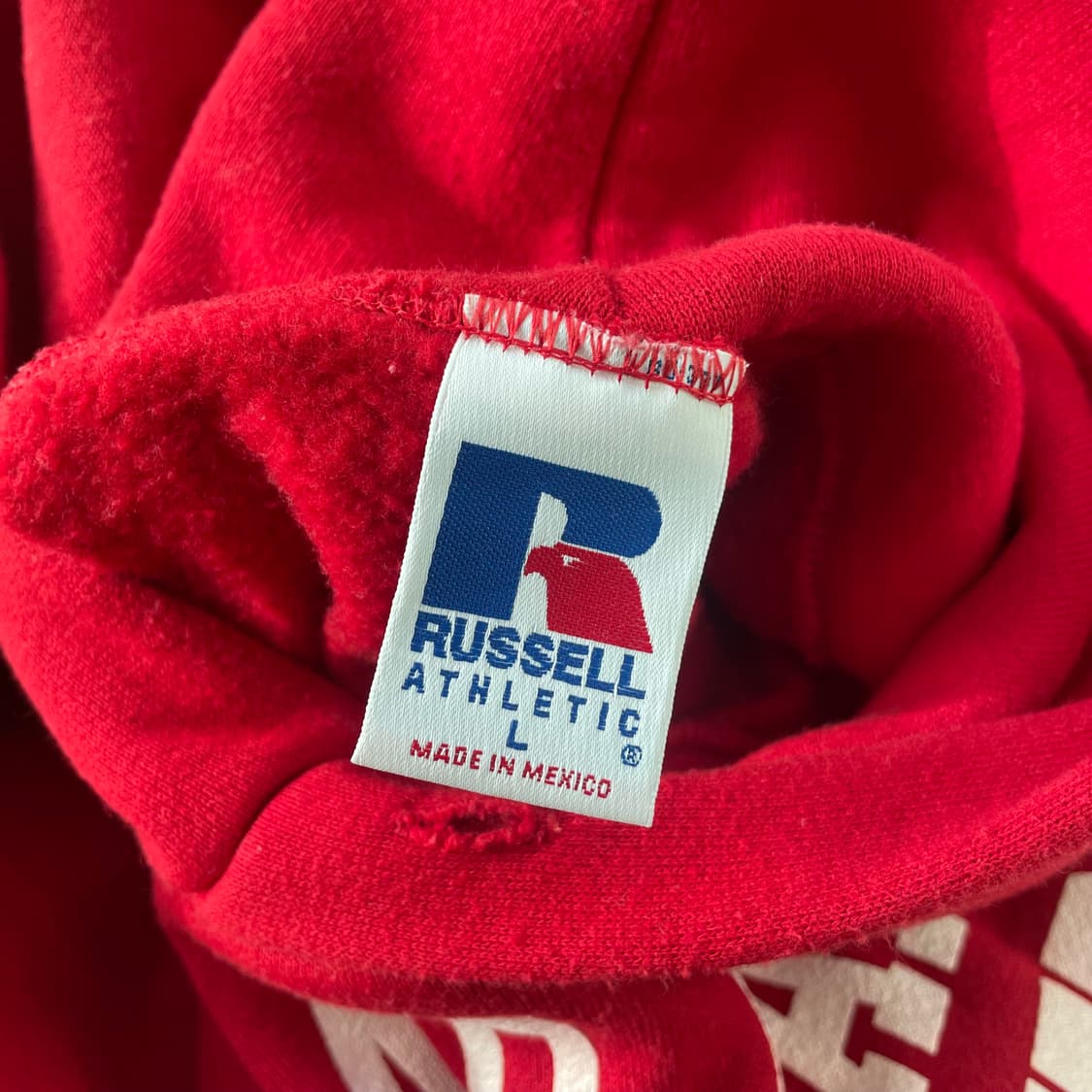 빈티지  러셀 애슬레틱 후드 레드(화이트) 상품이미지5
