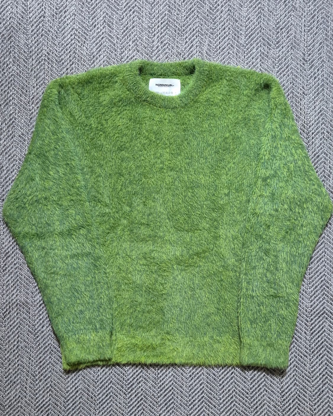 노매뉴얼 헤어리 니트(grass green) M 상품이미지1