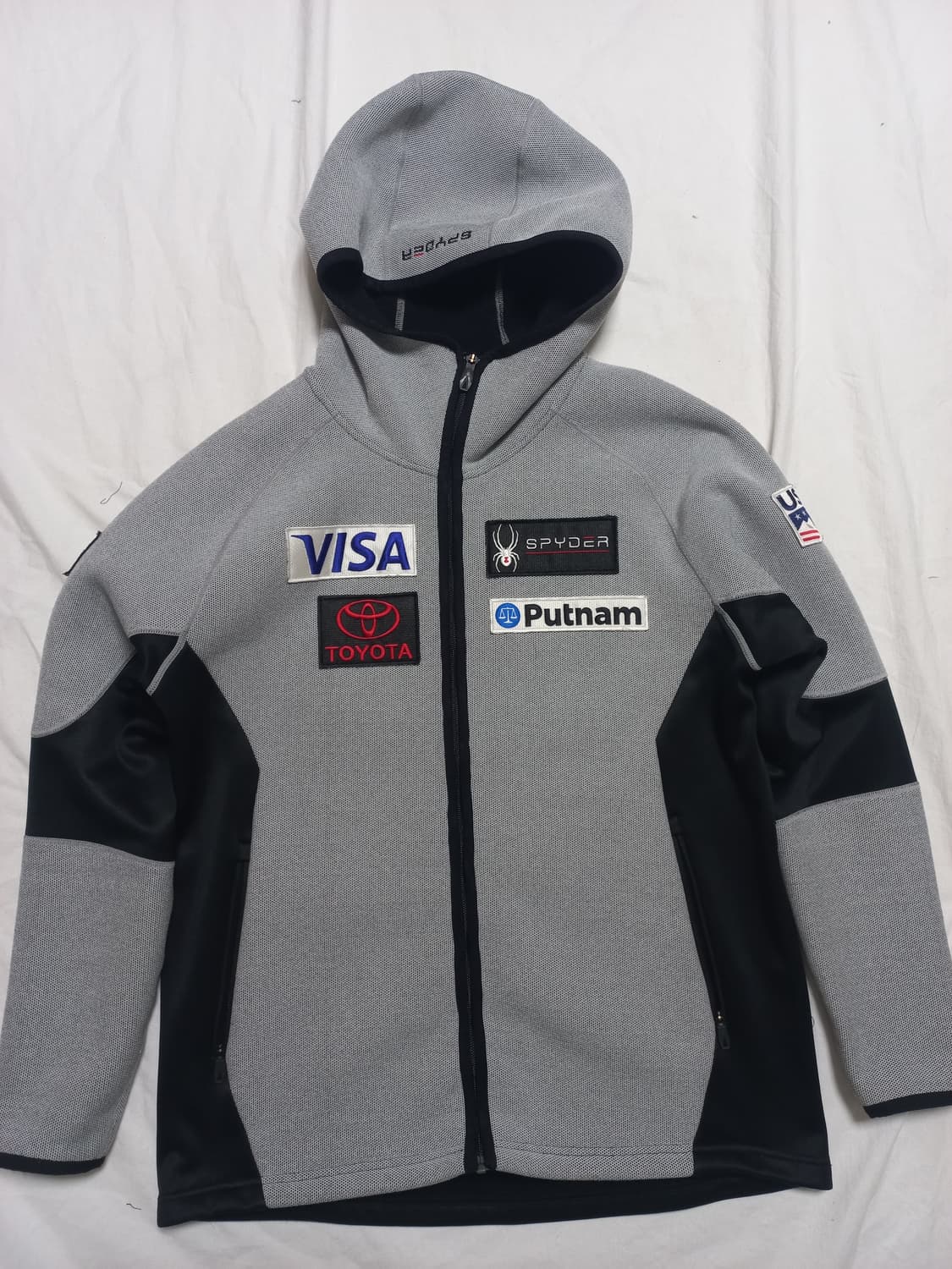 스파이더 U.S. SKI 그레이 후드집업 XL 남(105) 상품이미지1