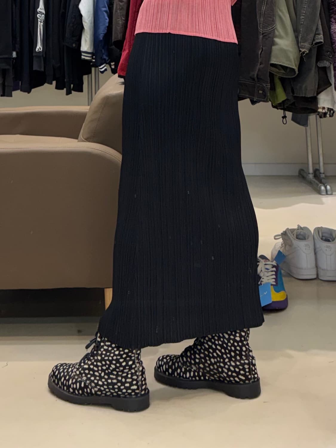 플리츠 플리즈 롱 스커트 상품이미지7