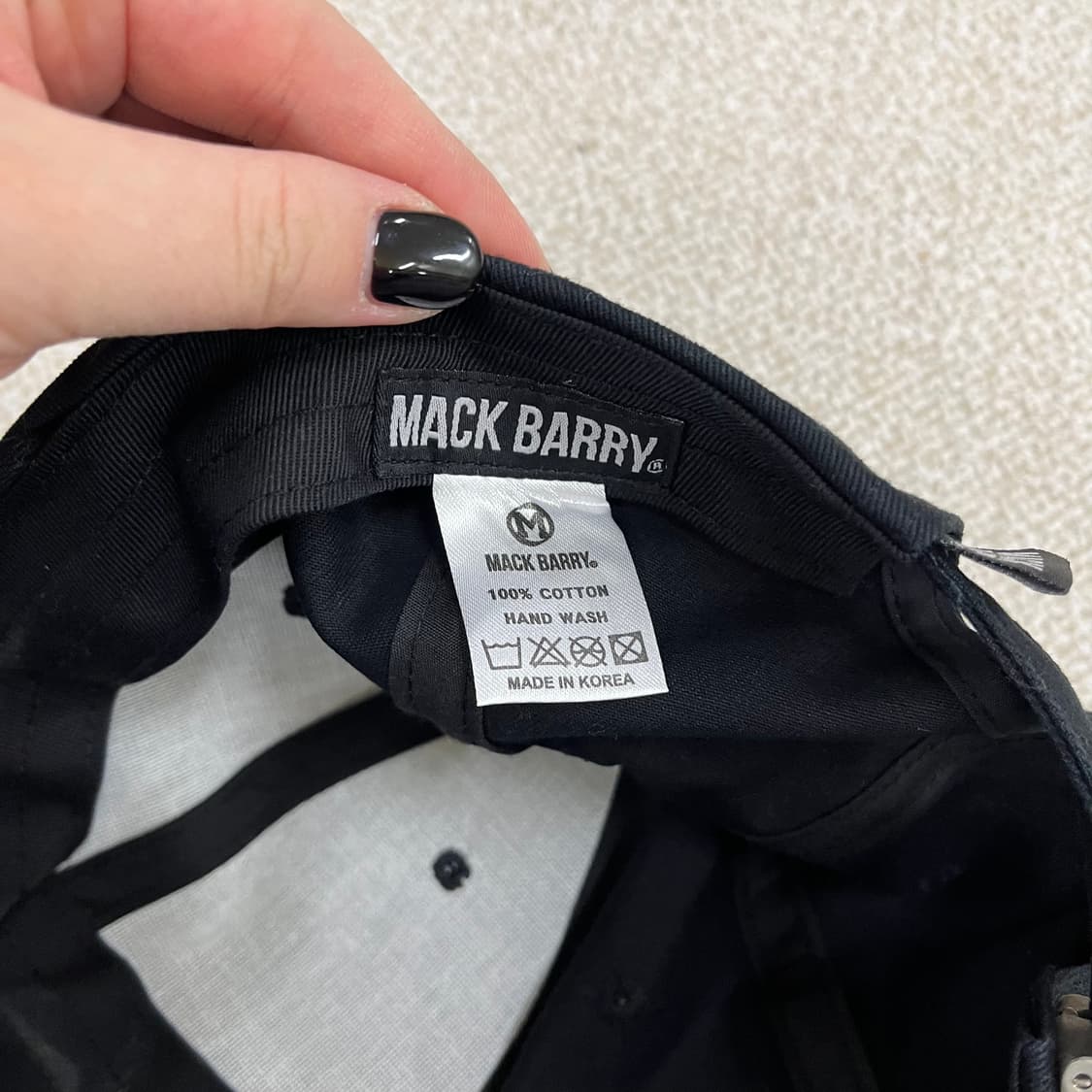 F 맥베리 옷핀 블랙 볼캡 모자 0130M2 상품이미지4