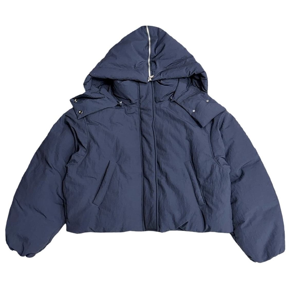 PROST J 구스다운 후드 숏 푸퍼 네이비 F 상품이미지1