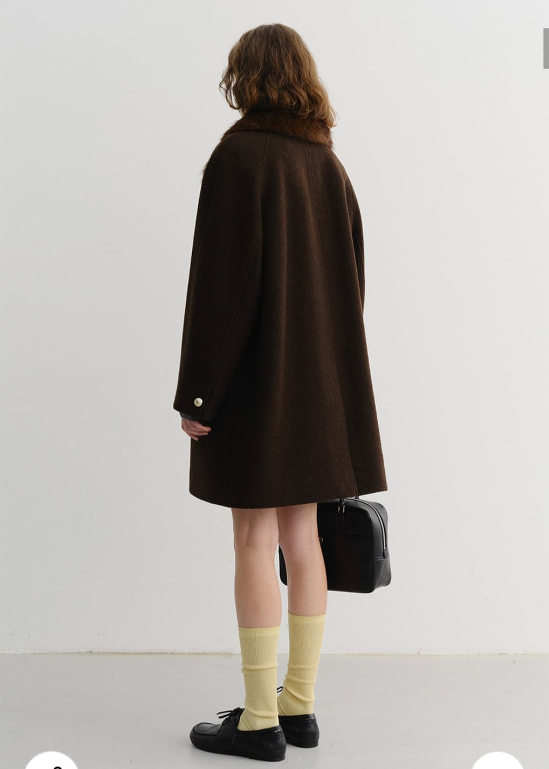 25FW 던스트 부클 울 하프코트 브라운 상품이미지3
