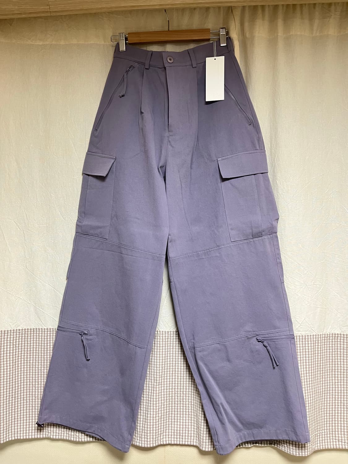 센씨 지퍼 포인트 카고 와이드 팬츠  상품이미지3