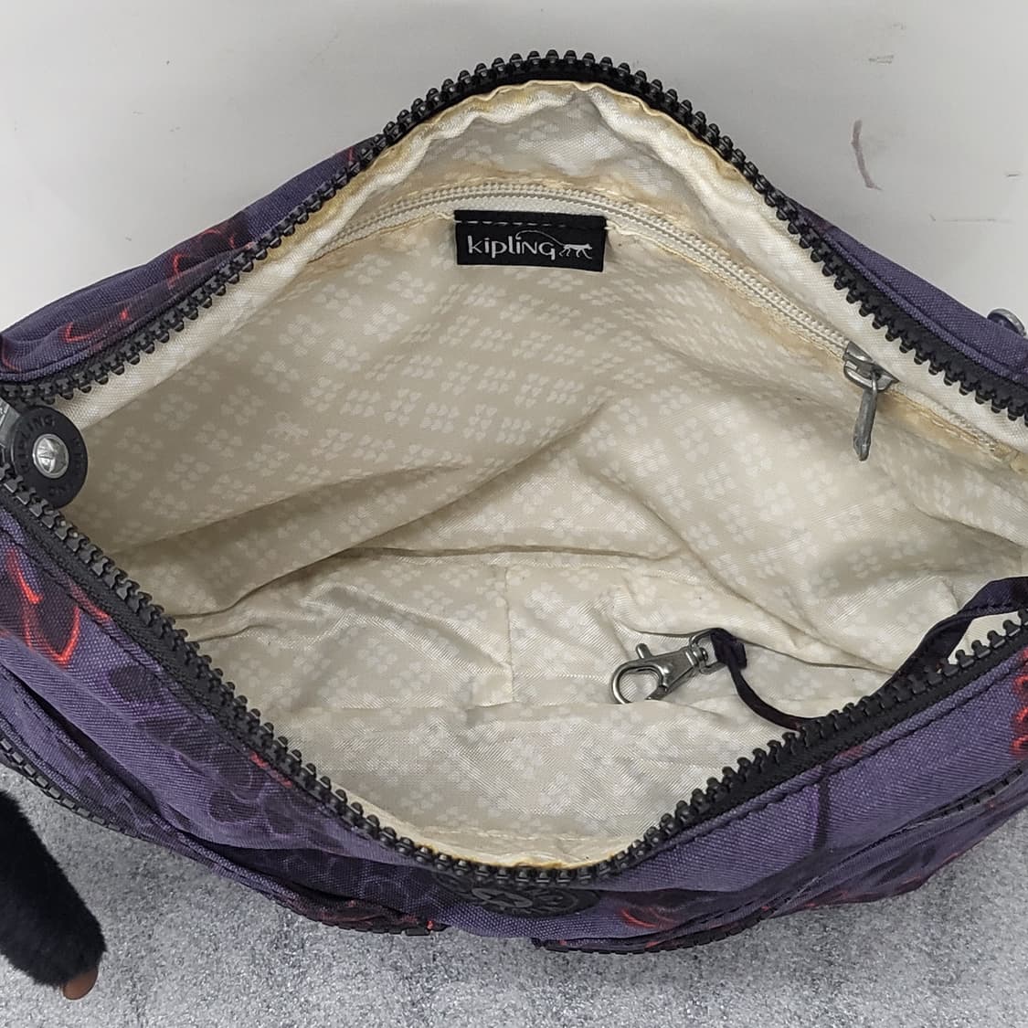 키플링 정품 크로스백 퍼플 꽃무니 30x23 상품이미지7