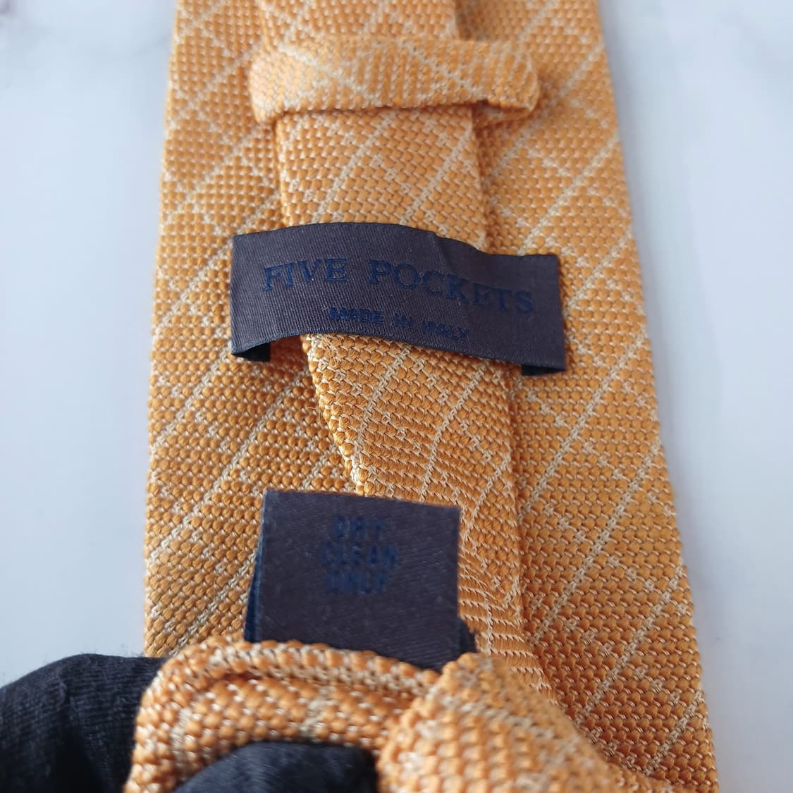 파이브 포켓 실크 옐로우 스트라이프 넥타이 9cm A+등급 A19462
 상품이미지10