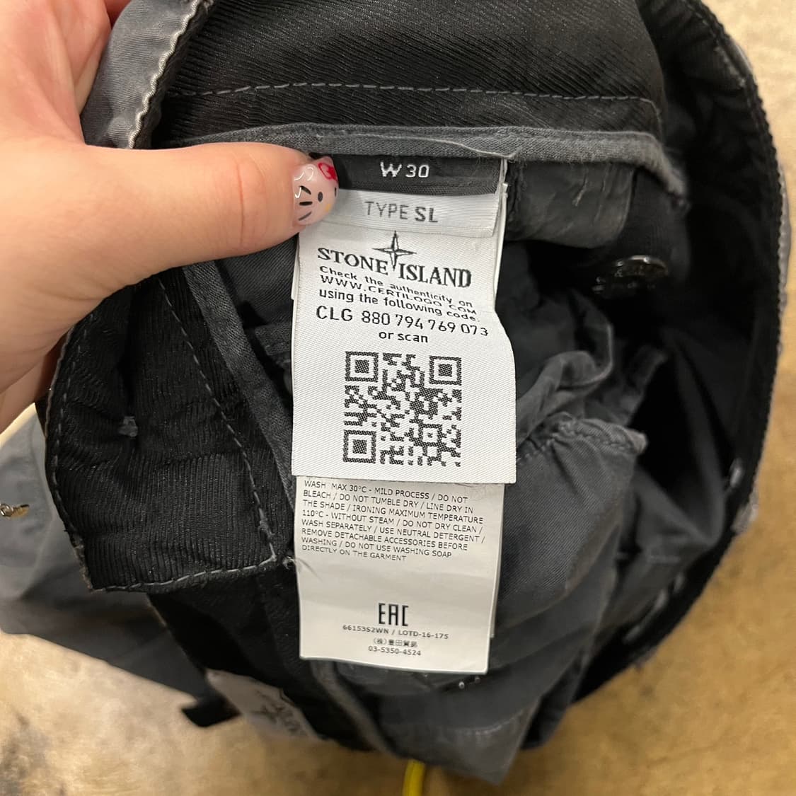 [정품/30] 스톤아일랜드 와펜 카고 팬츠 b17 상품이미지5